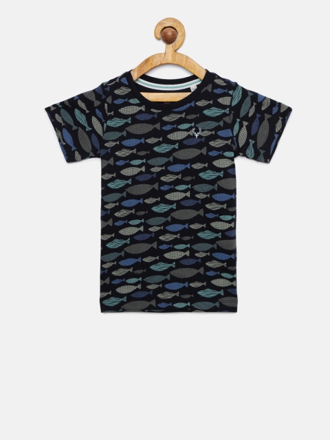 

Allen Solly Junior Boys Blue Printed Round Neck T-shirt