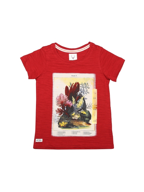 

Allen Solly Junior Boys Maroon Printed Round Neck T-shirt