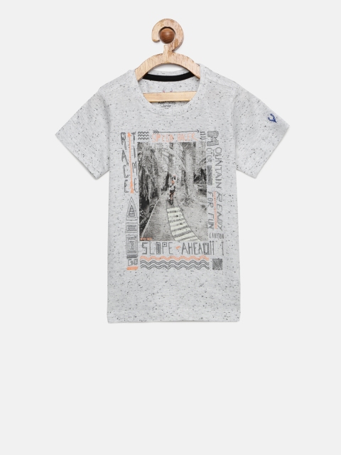 

Allen Solly Junior Boys Grey Printed Round Neck T-shirt