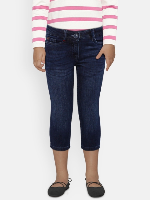 

Allen Solly Junior Girls Blue Regular Fit Mid-Rise Clean Look Stretchable Jeans