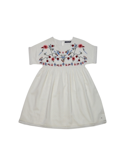 

Allen Solly Junior Girls White Solid Empire Dress