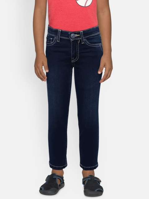 

Allen Solly Junior Boys Navy Blue Regular Fit Mid-Rise Clean Look Jeans