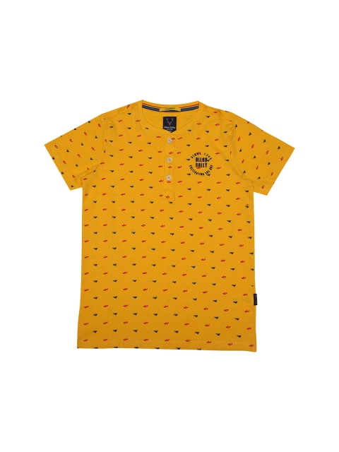 

Allen Solly Junior Boys Yellow Printed Round Neck T-shirt