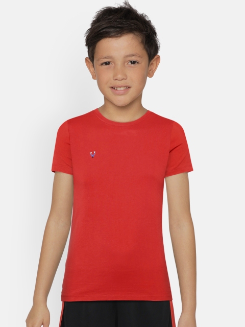 

Allen Solly Junior Boys Red Solid Round Neck T-shirt