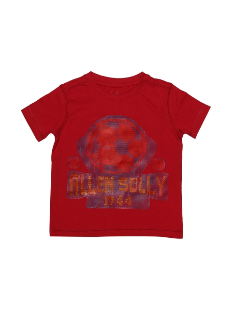 

Allen Solly Junior Boys Red Printed Round Neck T-shirt