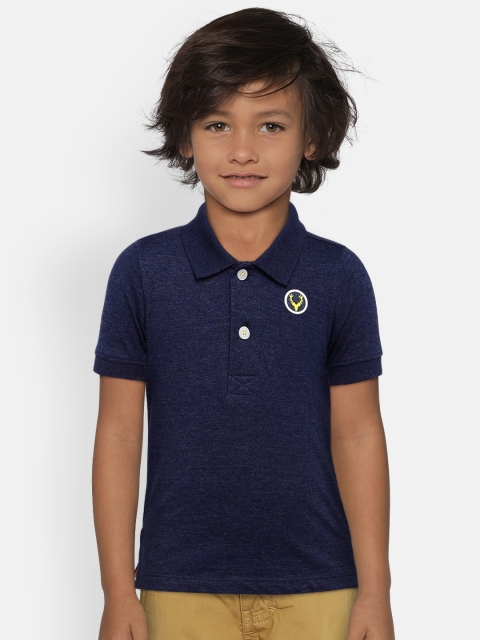 

Allen Solly Junior Boys Navy Blue Solid Polo Collar T-shirt