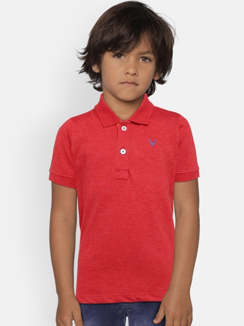

Allen Solly Junior Boys Red Solid Polo Collar T-shirt