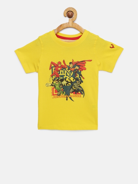 

Allen Solly Junior Boys Yellow Printed Round Neck T-shirt