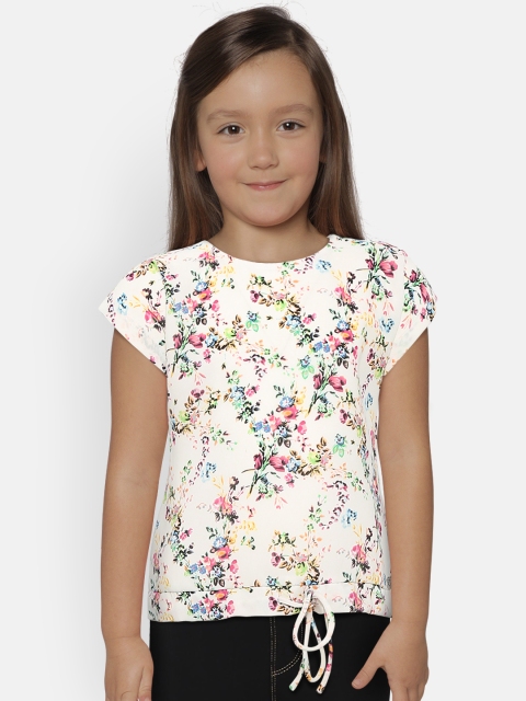 

Allen Solly Junior Girls White Floral Print Top