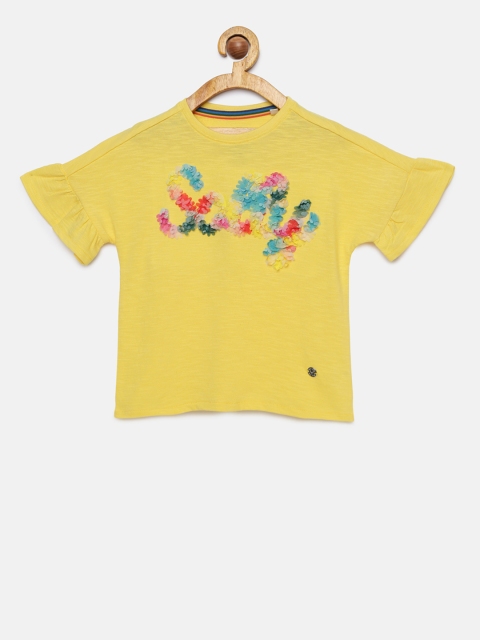 

Allen Solly Junior Girls Yellow Solid Top