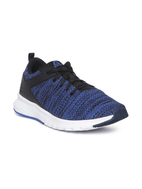 

Reebok Men Blue & Black Print Lux Woven Design Running Shoes