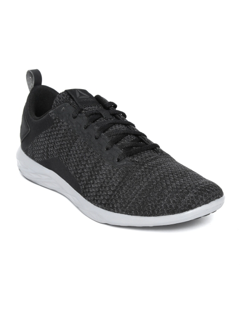 

Reebok Men Charcoal Grey & Black Astroride 2.0 Woven Design Walking Shoes