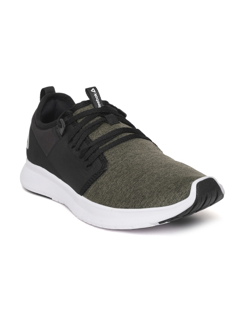 

Reebok Men Black & Olive Green Plus Lite LP Running Shoes