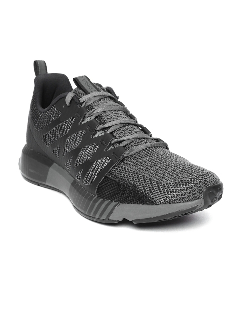 

Reebok Men Charcoal Grey Fusion Flexweave Cage Running Shoes