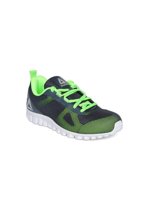 

Reebok Boys Navy Blue & Green Textured Super Lite JR Extreme Running Shoes