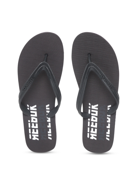 

Reebok Men Black Hustle Printed Thong Flip-Flops