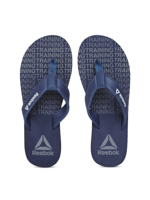 

Reebok Men Navy Blue & Grey Dual Dash Printed Thong Flip-Flops