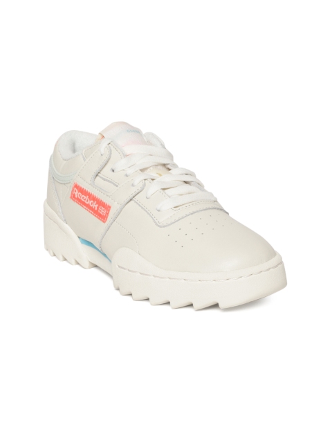 

Reebok Classic Women Off White Workout Ripple OG Leather Sneakers