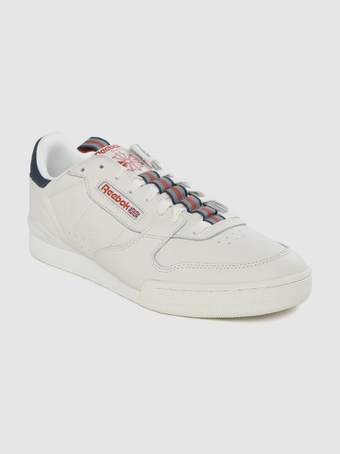 

Reebok Classic Men Off-White Leather Phase 1 MU Sneakers
