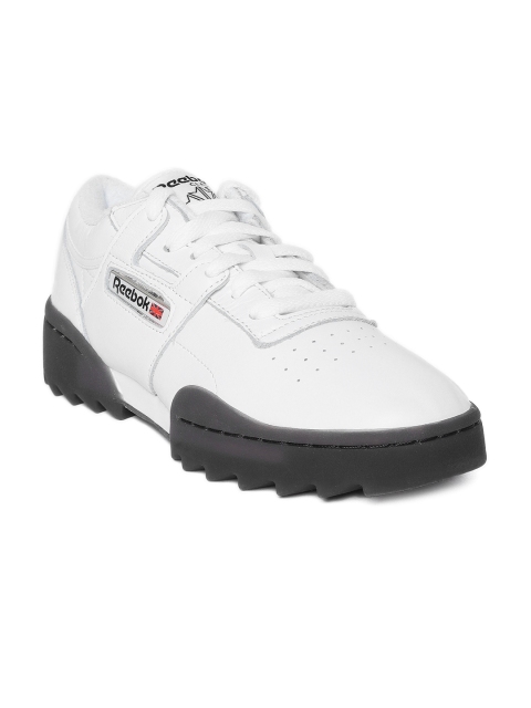 

Reebok Classic Unisex White Workout Ripple OG Leather Sneakers