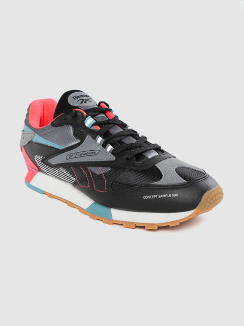

Reebok Classic Unisex Black & Grey Colourblocked Leather ATI 90s Sneakers