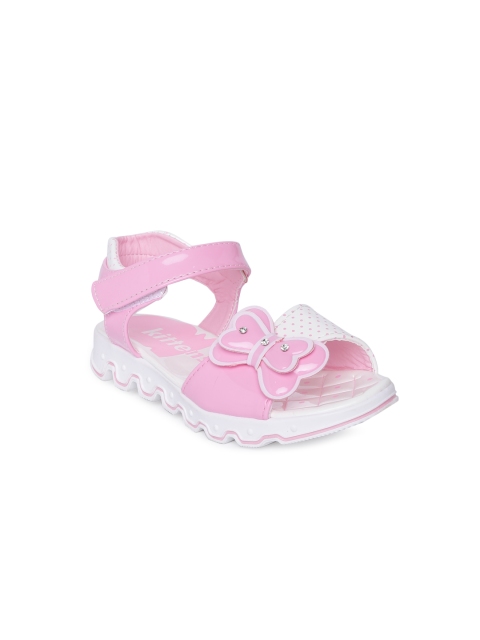 

Kittens Girls Pink & White Colourblocked Open Toe Flats