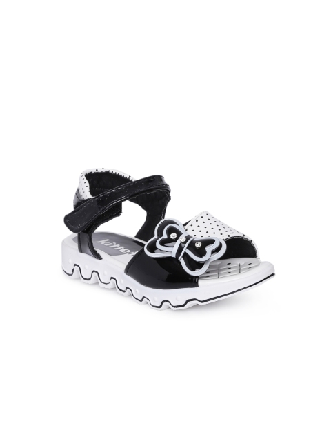

Kittens Girls Black & White Open Toe Flats