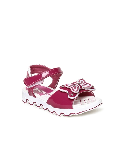 

Kittens Girls Fuchsia Solid Open Toe Flats