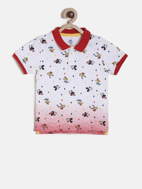 

Juniors by Lifestyle Boys White Printed Polo Collar T-shirt