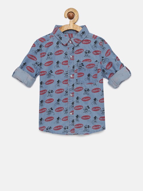 

Juniors by Lifestyle Boys Blue & Red Printed Casual Shirt