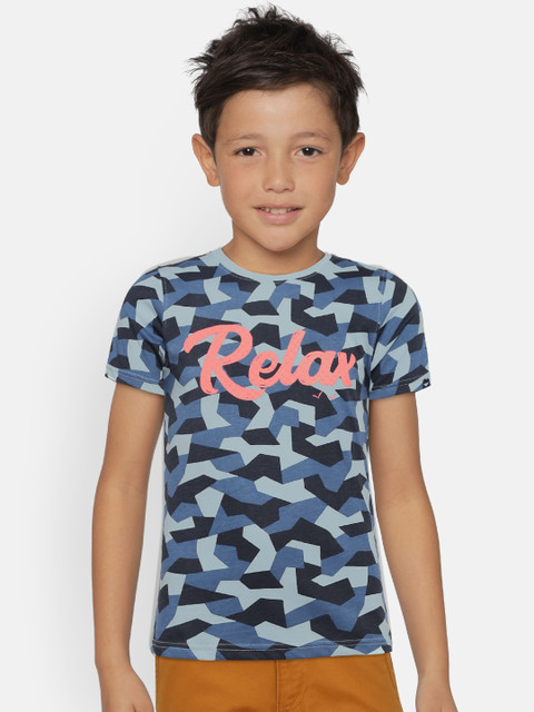 

Fame Forever by Lifestyle Boys Navy Blue Printed Round Neck T-shirt