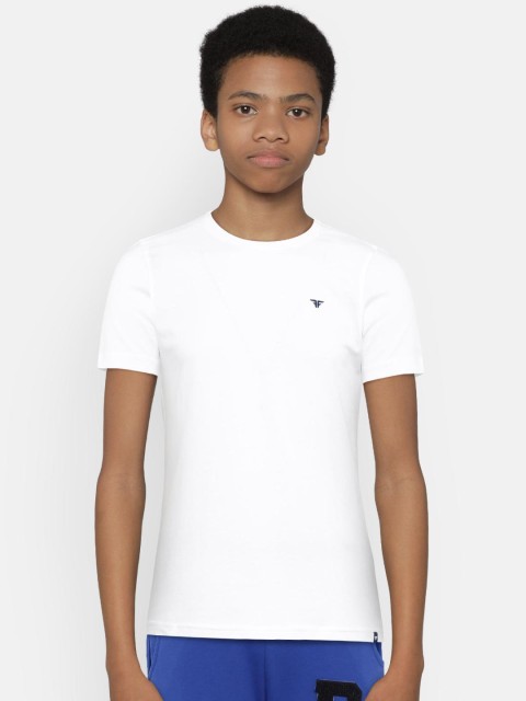 

Fame Forever by Lifestyle Boys White Solid Round Neck T-shirt