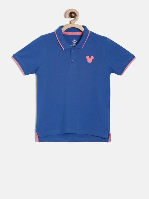 

Juniors by Lifestyle Boys Blue Solid Polo Collar T-shirt