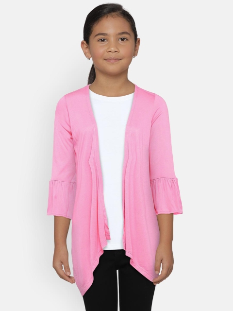 

Fame Forever by Lifestyle Pink Solid Waterfall Shrug