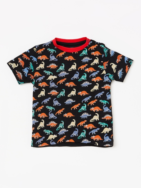 

Juniors by Lifestyle Boys Black Printed Round Neck T-shirt