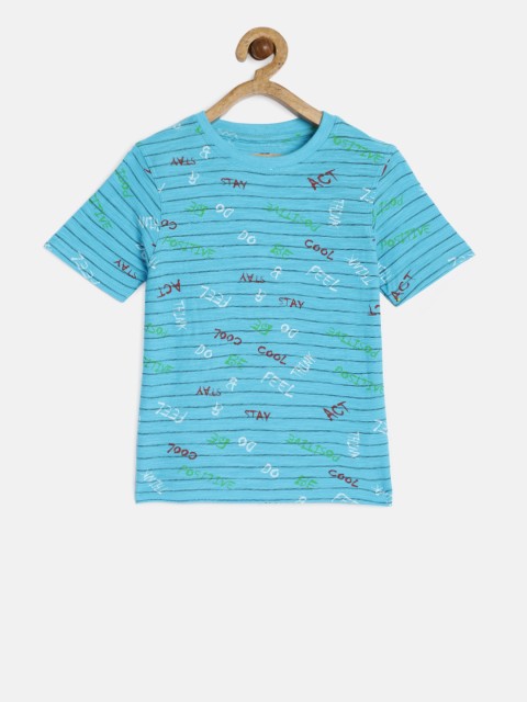 

Fame Forever by Lifestyle Boys Blue Striped Round Neck T-shirt
