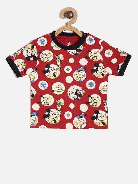 

Juniors by Lifestyle Boys Red Printed Round Neck T-shirt