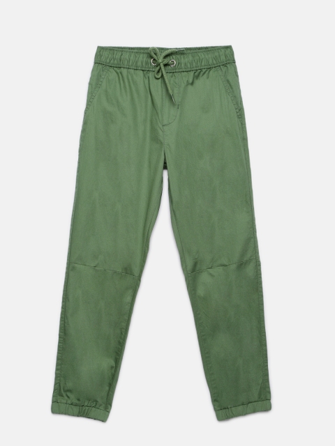 

Fame Forever by Lifestyle Boys Green Solid Joggers