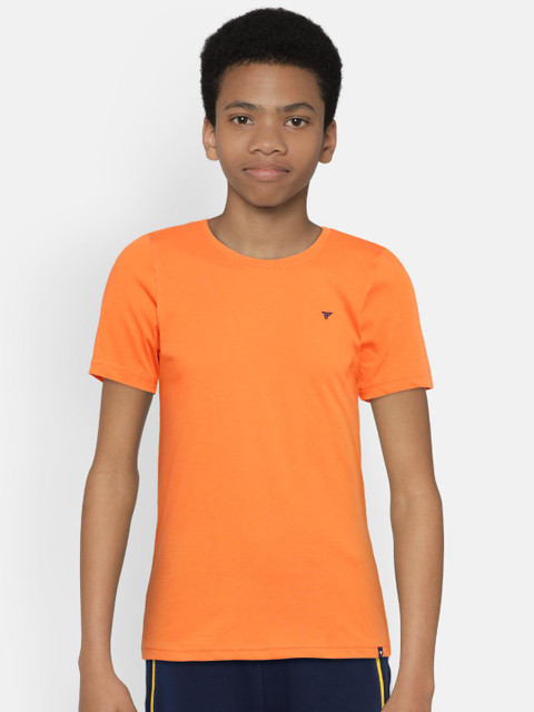 

Fame Forever by Lifestyle Boys Orange Solid Round Neck T-shirt