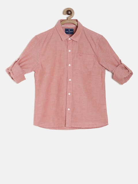 

Fame Forever by Lifestyle Boys Red Regular Fit Solid Casual Shirt