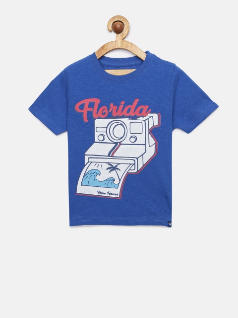 

Fame Forever by Lifestyle Boys Blue Printed Round Neck T-shirt