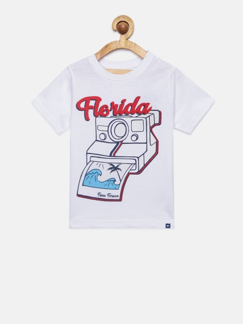 

Fame Forever by Lifestyle Boys White Printed Round Neck T-shirt