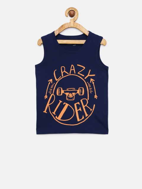 

Fame Forever by Lifestyle Boys Navy Blue Printed Round Neck T-shirt