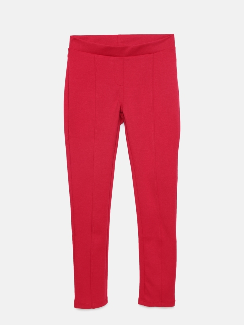 

Fame Forever by Lifestyle Girls Red Solid Treggings