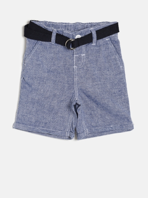 

Juniors by Lifestyle Boys Blue Striped Regular Fit Shorts