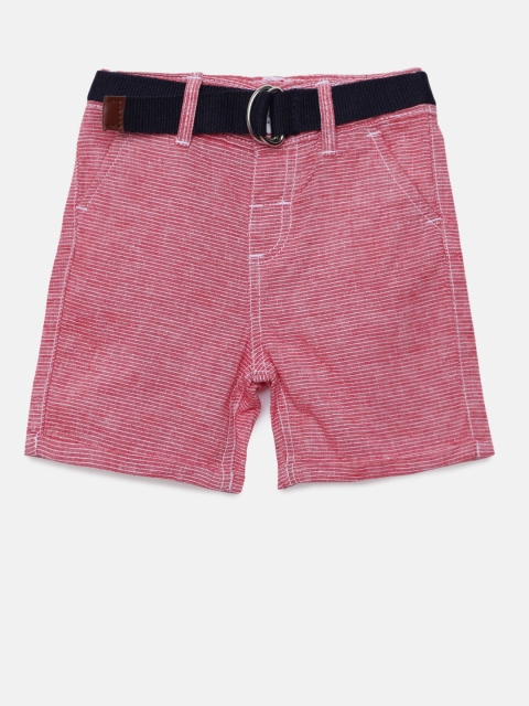 

Juniors by Lifestyle Boys Red Striped Regular Fit Shorts