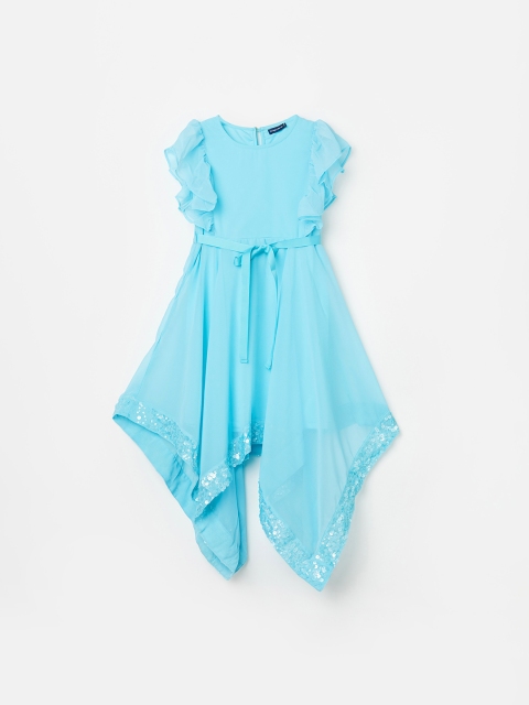 

Fame Forever by Lifestyle Girls Solid Blue Fit and Flare Dress