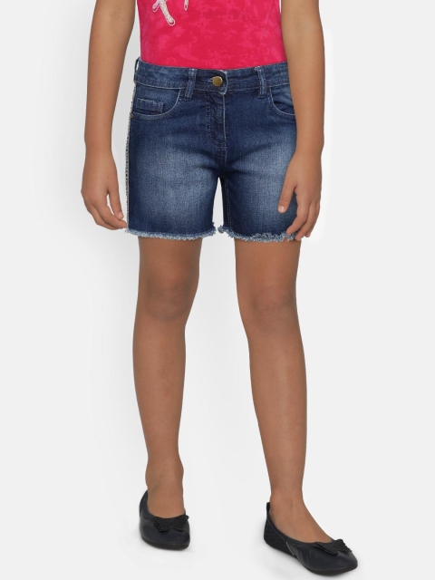 

Fame Forever by Lifestyle Girls Blue Washed Regular Fit Denim Shorts