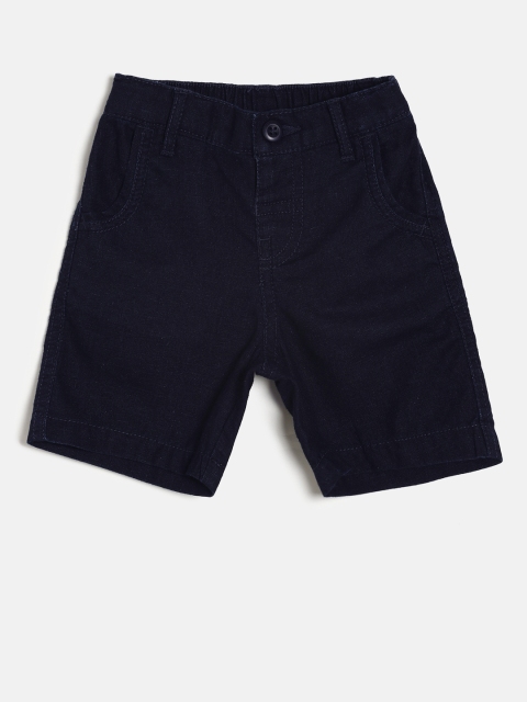 

Juniors by Lifestyle Boys Navy Blue Solid Regular Fit Shorts