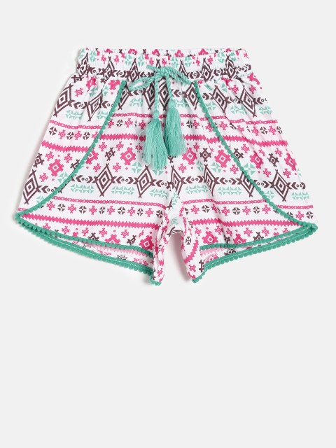 

Fame Forever by Lifestyle Girls Multicoloured Printed Regular Fit Shorts, Multi